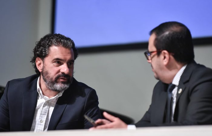 Imagen del subsecretario, Sebastián Marulanda, en evento de cierre del programa Innovación Cannabis’