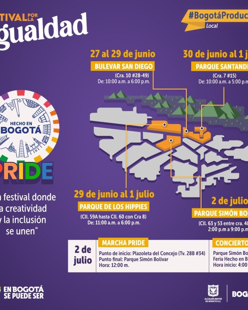 Imagen relacionada con actividades de Hecho en Bogotá Pride