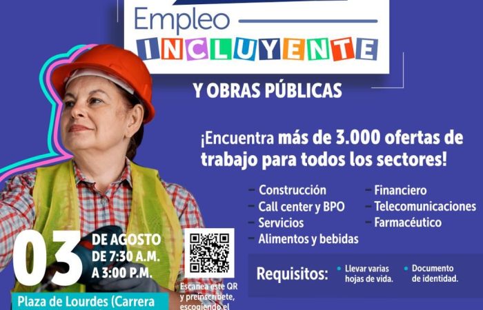 Poster o imagen promocional de megaferia de empleo