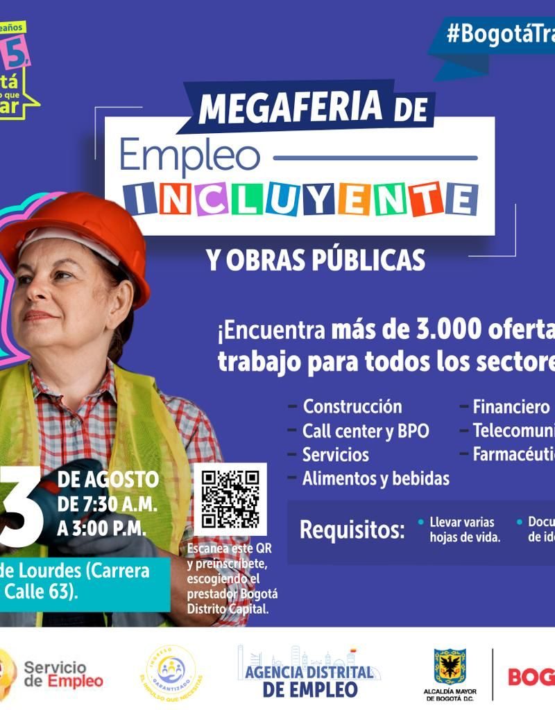 Poster o imagen promocional de megaferia de empleo