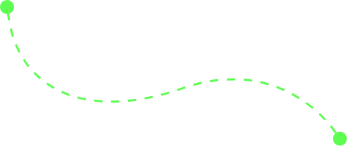 Línea curva en color verde