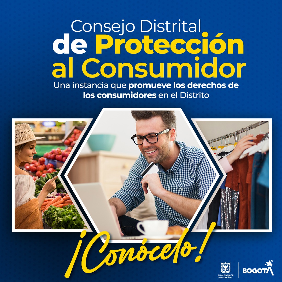 Imagen relacionada con poster que anuncia el Vonsejo Distrital de Protección al Consumidor