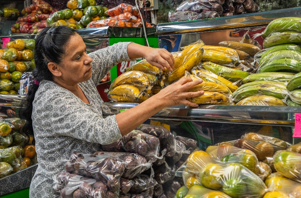 Imagen de alimentos frescos en exhibición