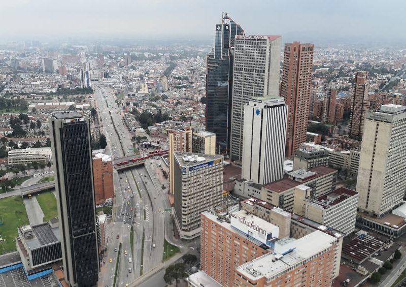 Imagen de panorámica del centro de Bogotá