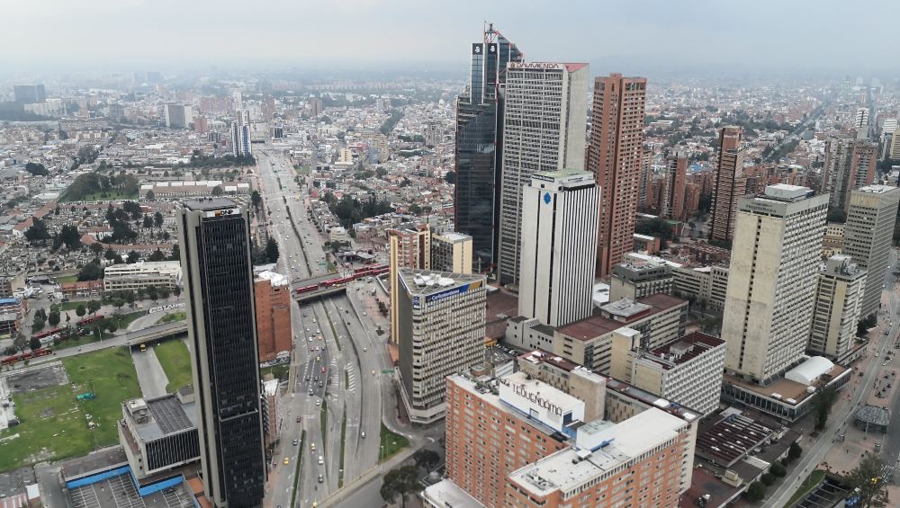 Imagen de panorámica del centro de Bogotá