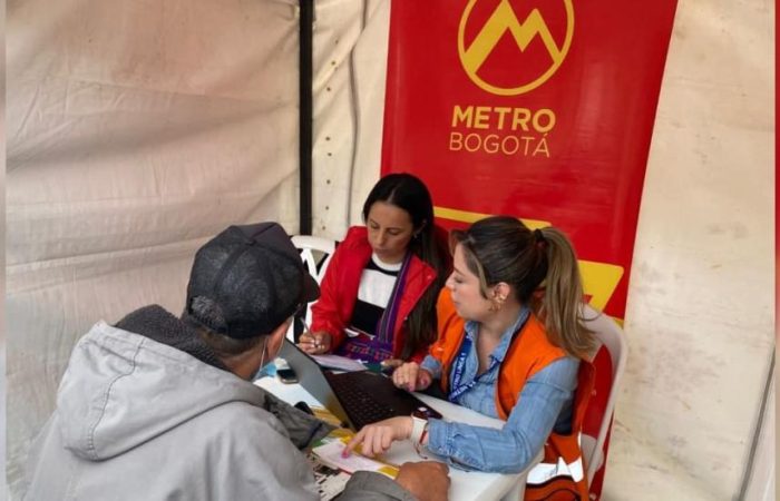 Imagen relacionada con punto de información y registro de Metro Bogotá