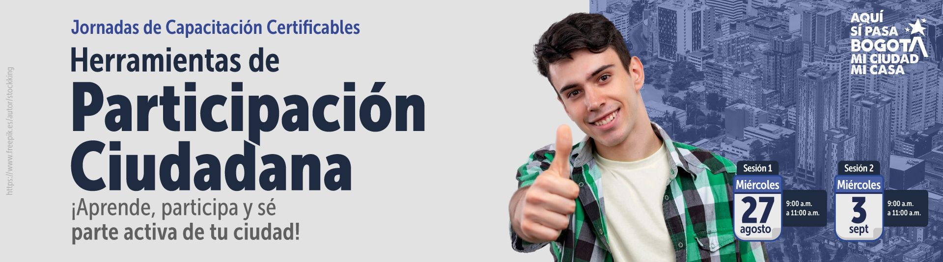 Imagen relacionada con invitación a jornadas de capacitación en herramientas de participación ciudadana