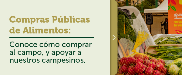Banner que enlaza a información sobre Compras Públicas de Alimentos