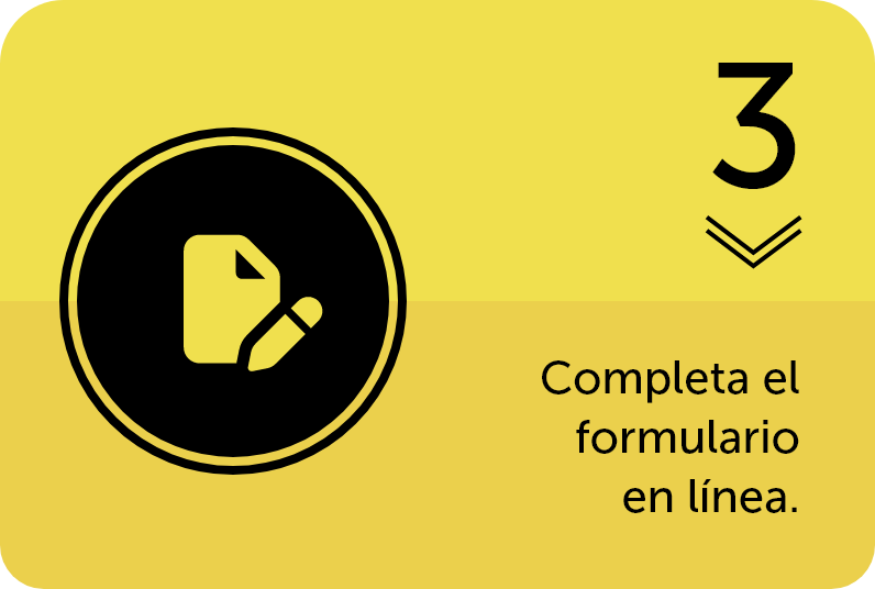 3. Completa el formulario en línea