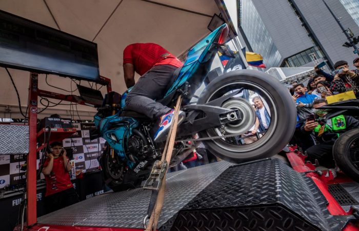 Imagen relacionada con una motocicleta en la feria de Expo Ruedas