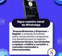 Banner relacionado a canal de Whatsapp 'Emprendimiento y Empresas - Bogotá