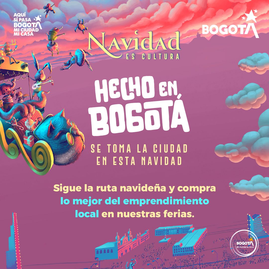 Banner alusivo a la ruta navideña de Hecho en Bogotá