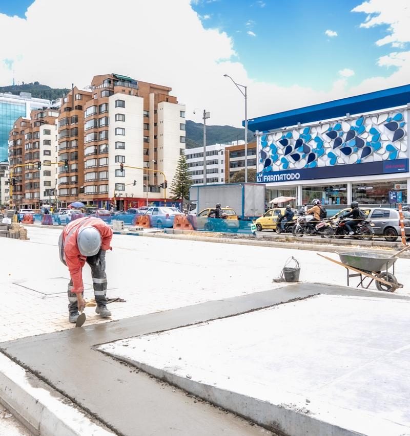 Imagen relacionada con plano general de un tramo de obra de Metro en Bogotá