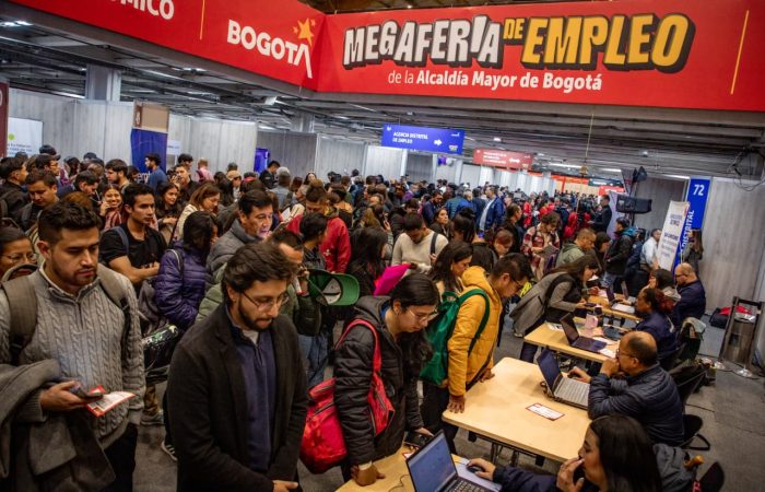 Imagen de panorámica de la Megaferia de empleo en Bogotá